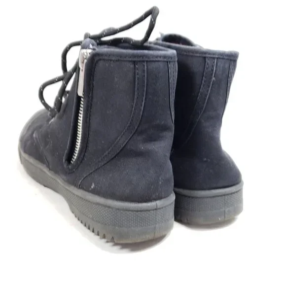 Bobs Women's Size 7.5 Black Bootie Sneakers Canvas - Picture 5 of 10